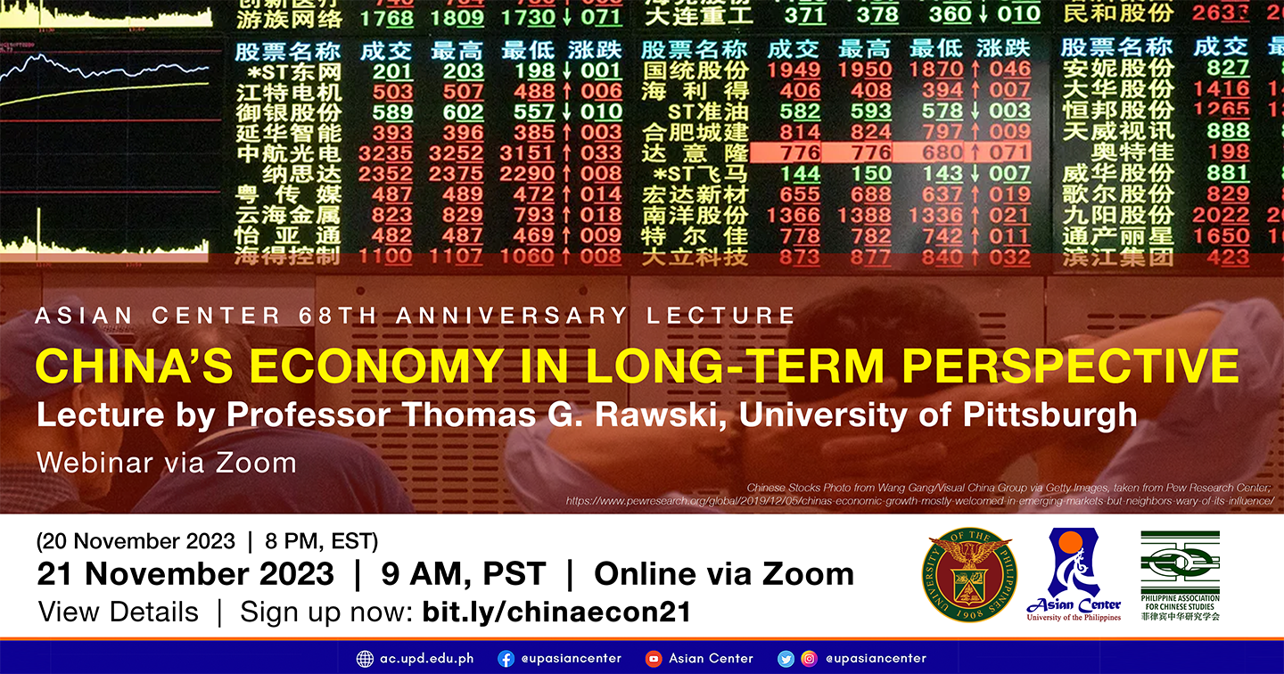 21 November 2023 | China’s Economy in Long-term Perspective: A Webinar