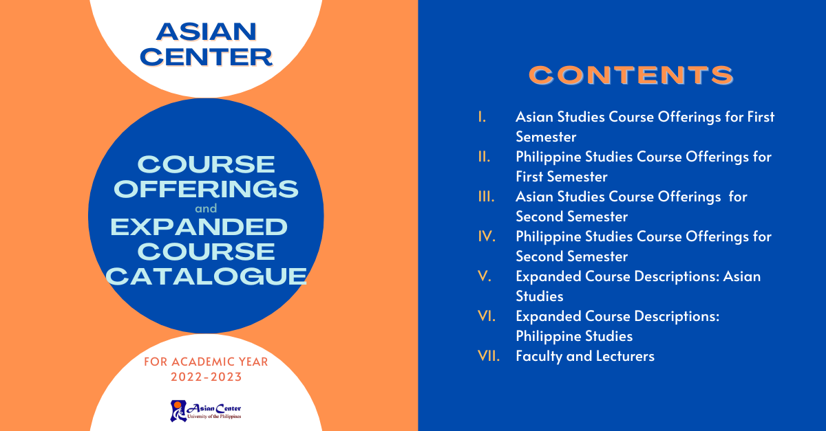Need a Guide this Enrollment? Check out the Asian Center Expanded Course Catalogue Now!