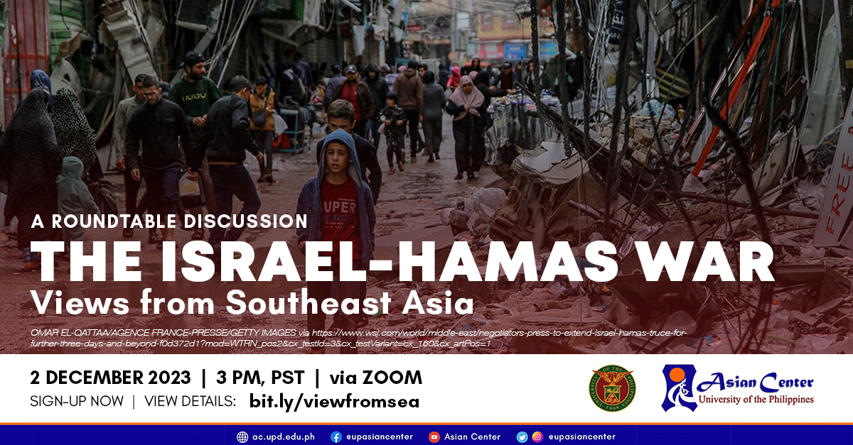 The Israel-Hamas War: Views from Southeast Asia   |   Online Roundtable